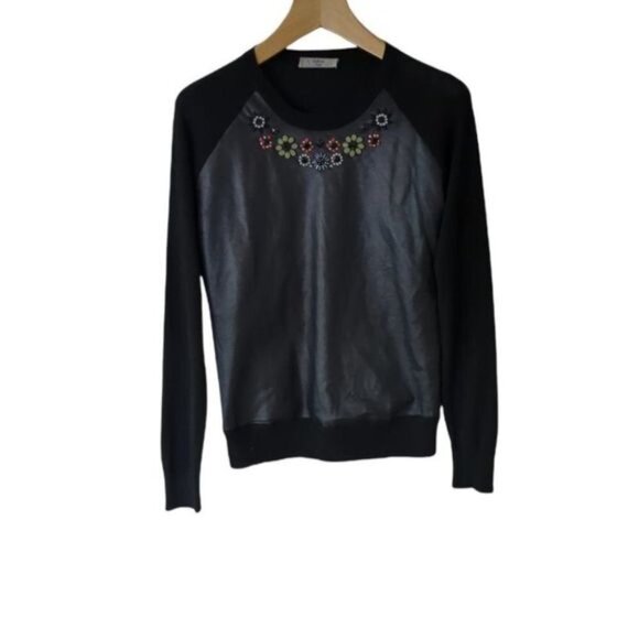 Erdem Embellished Leather  Top - Picture 3 of 5